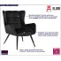 Czarny fotel do salonu Zaxo