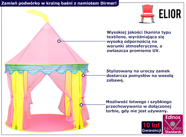 Namiot dziecięcy do zabawy Dirmer