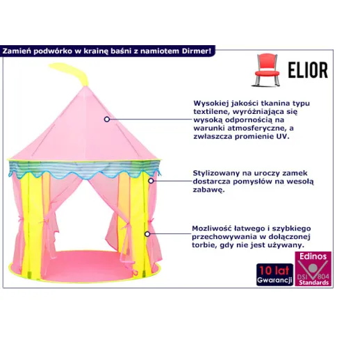 Namiot ogrodowy na wzór zamku Dirmer