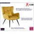 Musztardowy fotel do salonu Zaxo