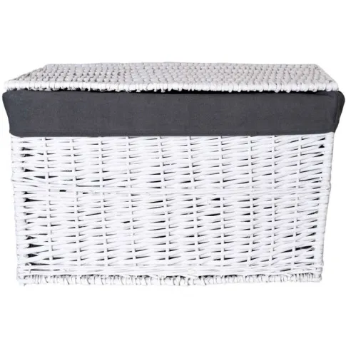 biało szary kosz wiklinowy kufer Zuna 4X