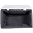 biały wiklinowy kufer z szarym lnianym wkładem Zuna 5X