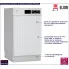 Front zmywarki 45cm panel otwarty jasny szary Madlen 20X