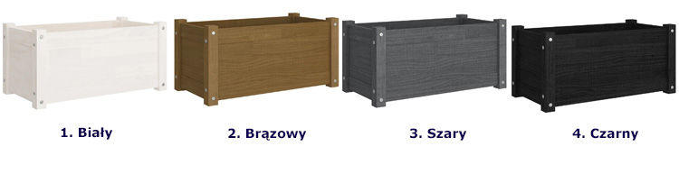Dostępne kolory donic ogrodowych Noami