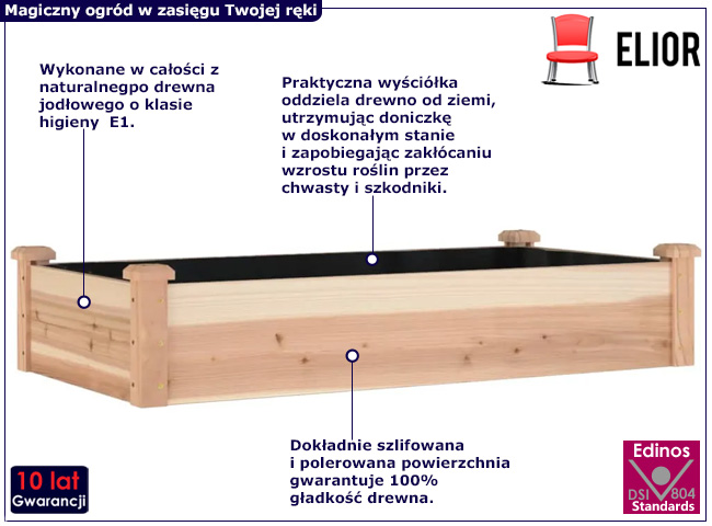 Drewniana donica ogrodowa Gunnald