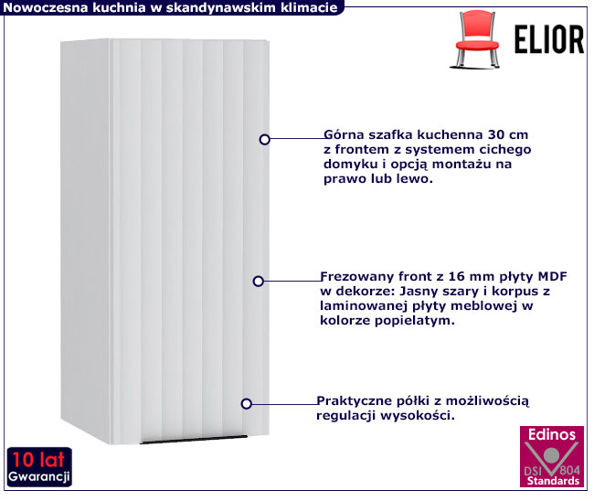 Górna szafka kuchenna 30 cm Livin 24X
