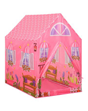 Różowy namiot dziecięcy na kształt domku - Morendi w sklepie Edinos.pl