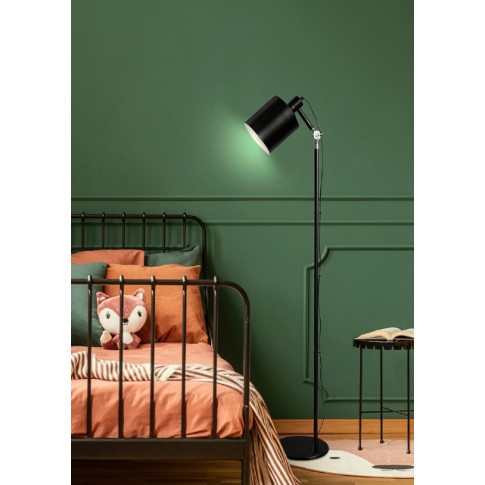 wizu Czarna lampa stojąca do sypialni - K191-Piko