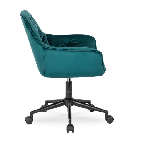 Turkusowy fotel biurowy pikowany Xami 3X