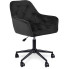 Czarny welurowy fotel biurowy - Xami 3X