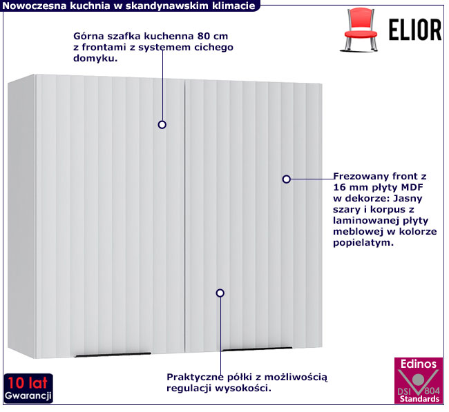 Górna szafka kuchenna 80 cm Livin 33X