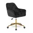 Czarny fotel obrotowy glamour Xami 4X