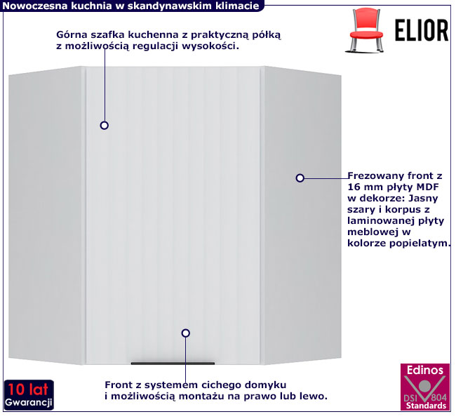 Górna szafka narożna do kuchni Madlen 34X
