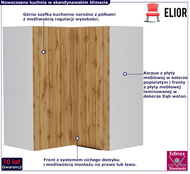 Górna szafka narożna do kuchni Livin 35X