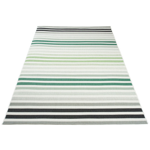 prostokątny dywan w paski zielony sznurkowy Losera 4X