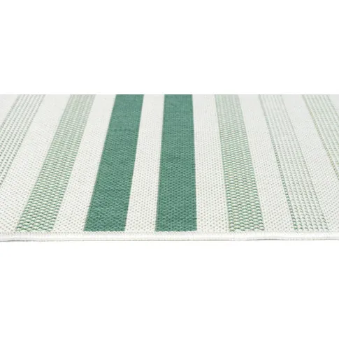 prostokątny sznurkowy dywan w zielone paski na taras Losera 4X