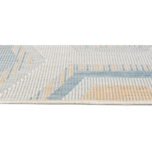 beżowo kolorowy dywan w geometryczny wzór zewnętrzny Losera 8x