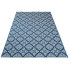 Niebieski dywan sznurkowy w kwiatki - Losera 5X 