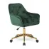 Zielony fotel obrotowy glamour Xami 4X