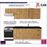 Komplet mebli do kuchni 240cm dąb wotan Madlen 36X
