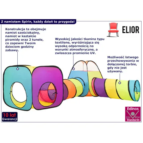 Składany namiot dla dzieci Spirin