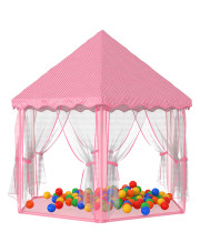 Różowy namiot dla dziewczynki z zestawem piłeczek - Lovres w sklepie Edinos.pl