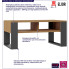 infografika stolika kawowego z dzieloną półką artisan antracyt Suri 5X