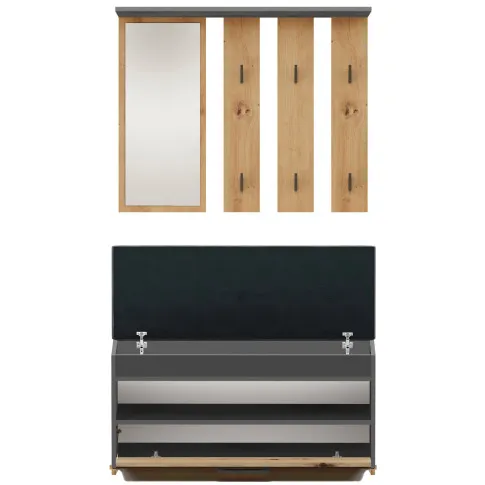 garderoba do przedpokoju z lustrem Wenezi 3X