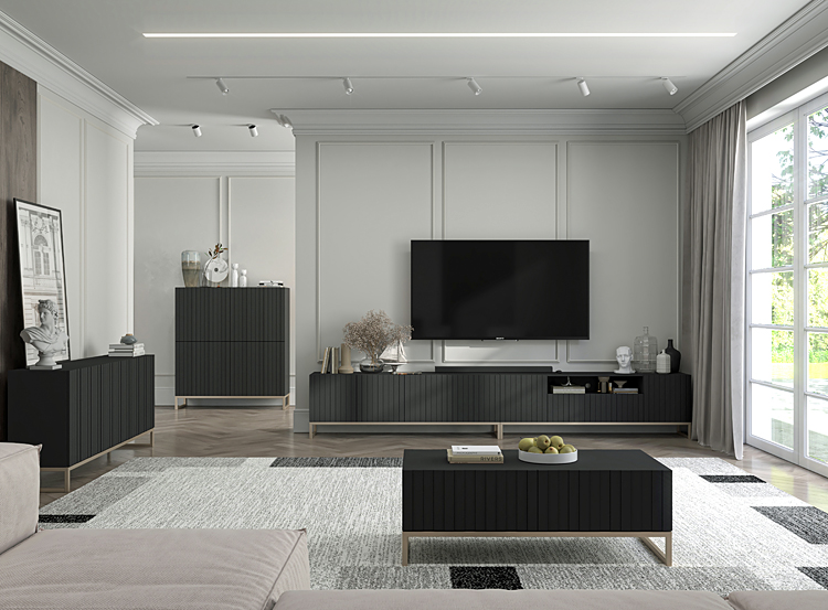 Aranżacja z wykorzystaniem zestawu mebli z serii Irving