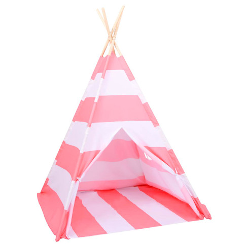 Różowo biały namiot tipi Grolis