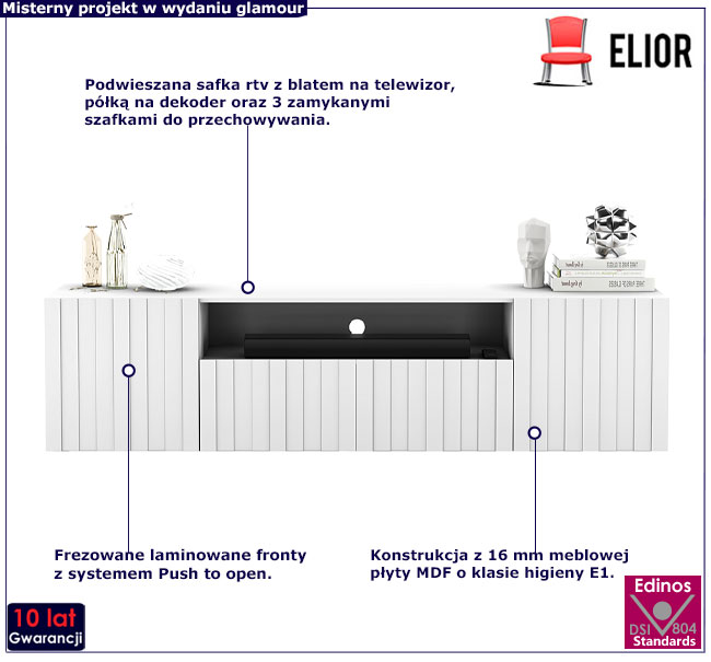 Szafka rtv w stylu modern glam Tirena 8X
