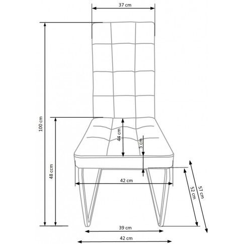 Szczegółowe zdjęcie nr 4 produktu Krzesło industrialne Senter - brązowe