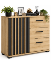 Komoda do przedpokoju z lamelami na nóżkach - Igiz 3X w sklepie Edinos.pl