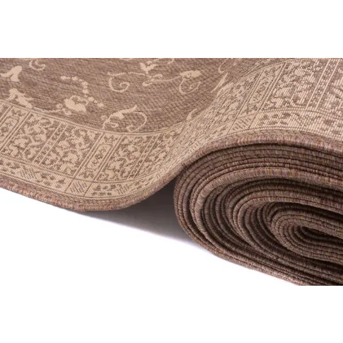 Brązowy chodnik sznurkowy na metry vintage Unos 10X