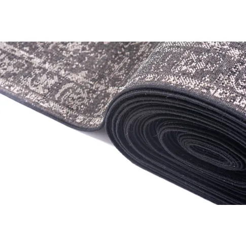 Czarno szary chodnik sznurkowy na metry vintage Unos 8X