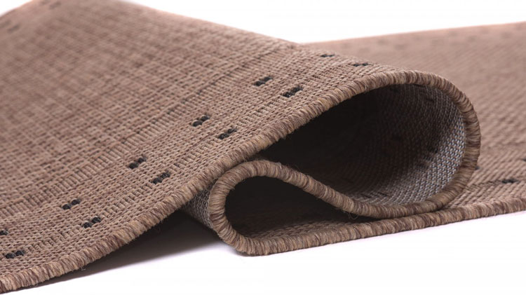 Minimalistyczny chodnik sznurkowy brązowy na metry Fleksi 6X