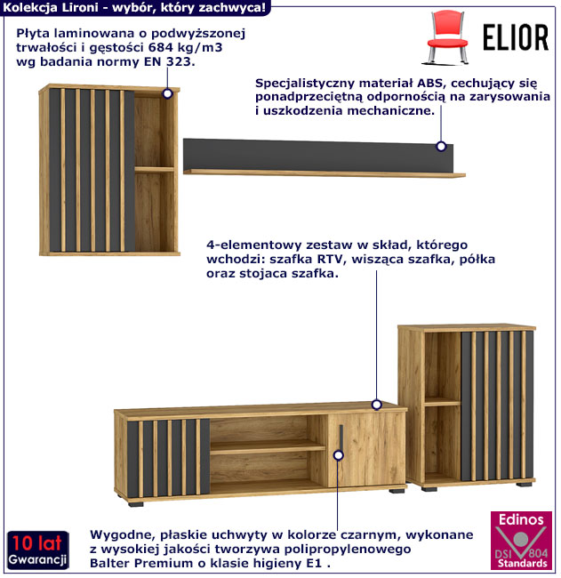 Zestaw mebli do salonu Lireni 11X