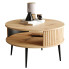 Nowoczesny okrągły stolik kawowy dąb artisan - Darvex 2X