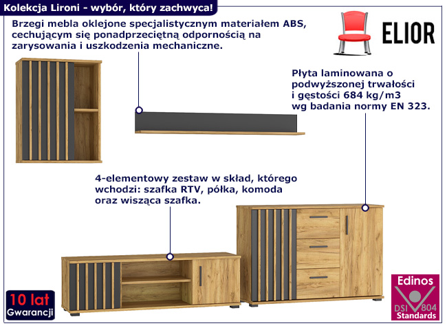 Zestaw mebli do salonu Lireni 13X