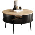 Okrągły loftowy stolik kawowy z półką - Darvex 4X