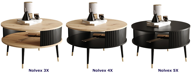 Dostępne kolory stolika Nolvex 3X