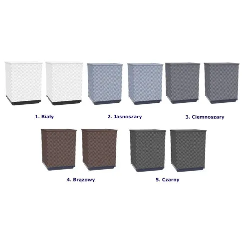 Dostępne kolory donic ogrodowych Ubex