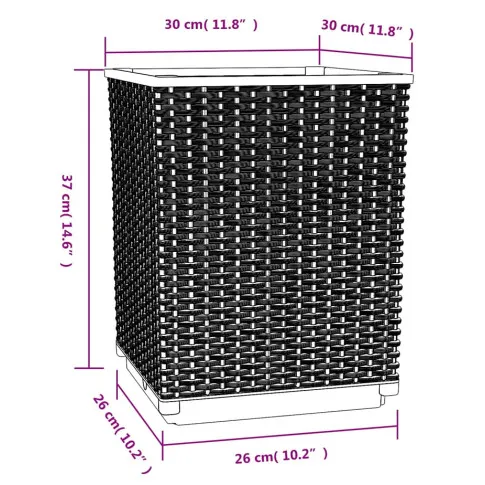 Wymiary donicy ogrodowej Ubex
