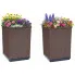 Brązowy komplet donic ogrodowych - Rabor