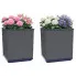 Zestaw 2 czarnych donic ogrodowych Rabor