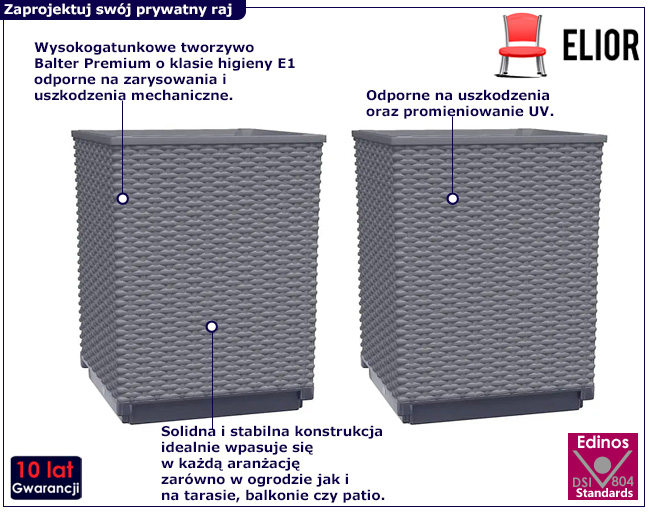 Komplet 2 donic ogrodowych Rabor