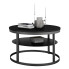 Czarny stolik kawowy w stylu industrialnym - Robini 4X