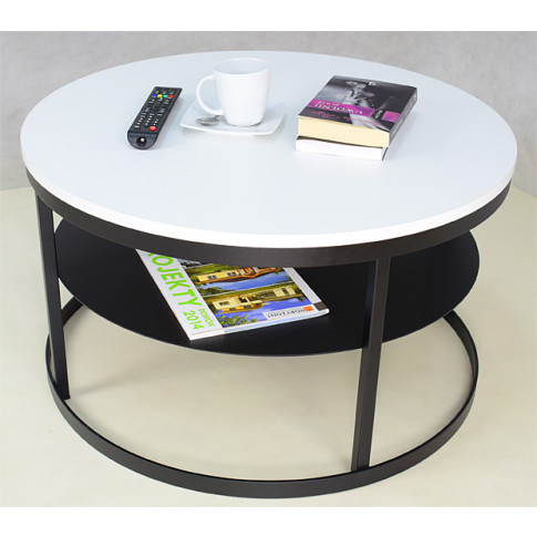Wizualizacja stolika kawowego Robini 4X czarny biały