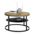 Loftowy stolik kawowy czarny + dąb artisan - Robini 4X