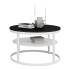 Nowoczesny dwupoziomowy stolik kawowy biały + czarny - Robini 5X